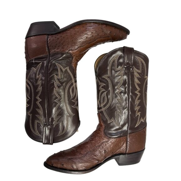 Tony Lama Full Quill Ostrich Western Cowboy Boots SIZE 11D Made in USA main image 9